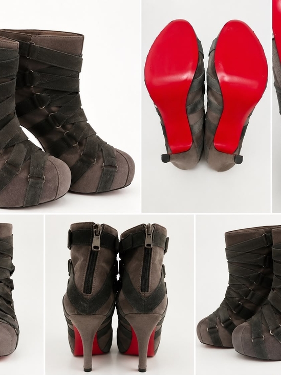 Christian Louboutin Shoes - Christian Louboutin Nitonimoi 120 Bandage Ankle Boots Size 38